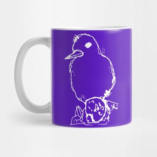 Fairy tern on an egg outline sketch Mug